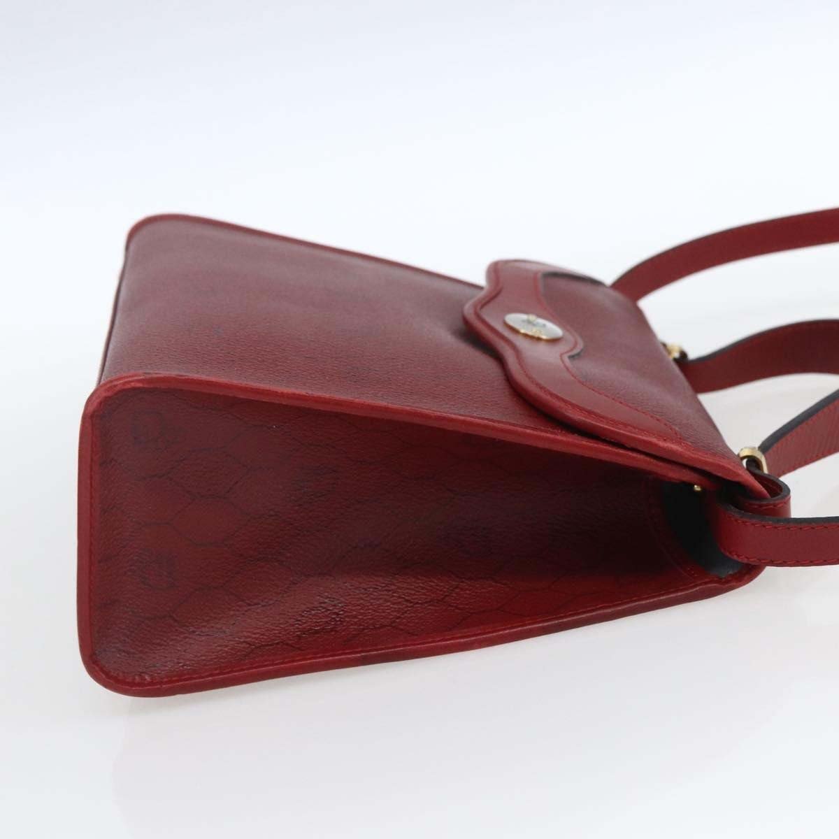 Dior Christian Dior Vintage Honeycomb Flap Canvas and Leather Rood