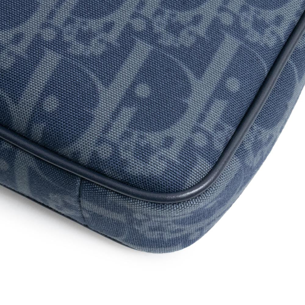Dior Christian Dior Saddle Tripple Pouch Oblique Canvas Zwart