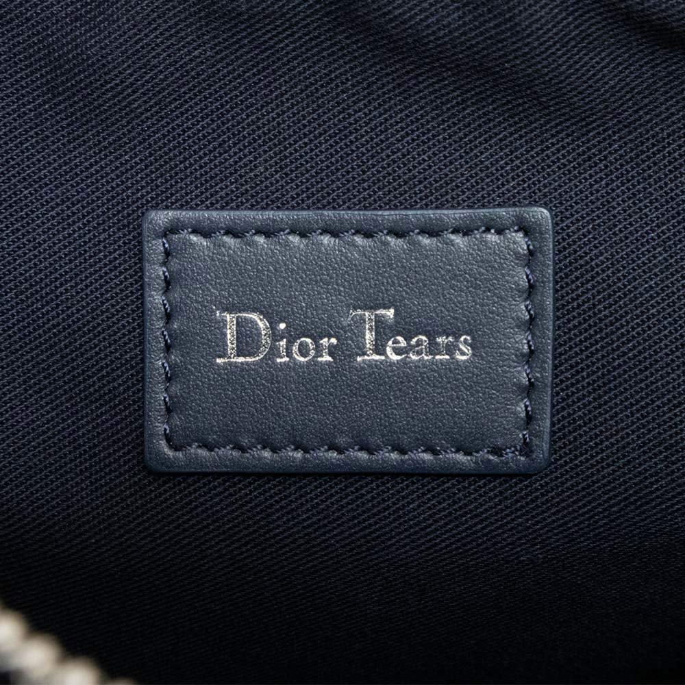 Dior Christian Dior Saddle Tripple Pouch Oblique Canvas Zwart