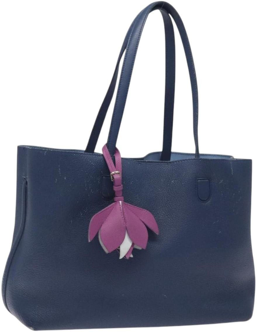 Dior Christian Dior Blossom Handbag Leather Medium Blauw