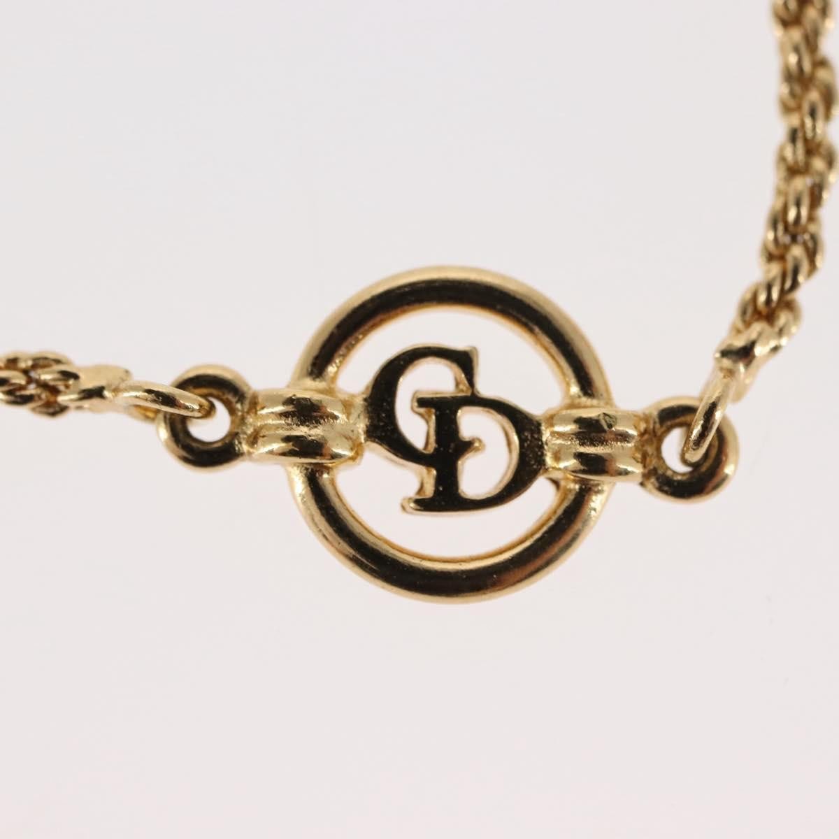 Dior Christian Dior Vintage Logo Bracelet Metal Goud