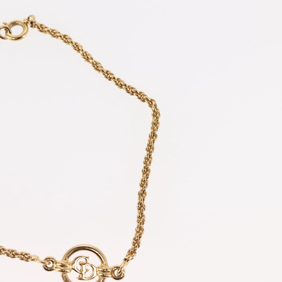 Dior Christian Dior Vintage Logo Bracelet Metal Goud