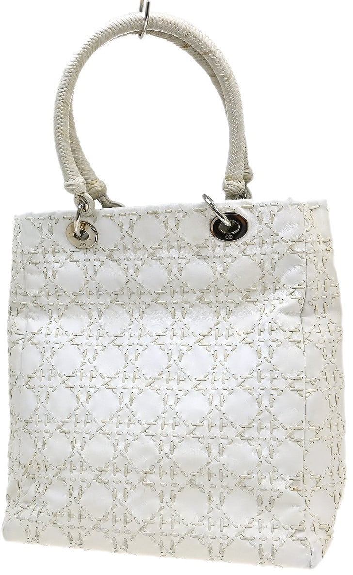 Dior Christian Dior Vintage Lady Dior Cannage Quilt Lambskin Medium Zwart