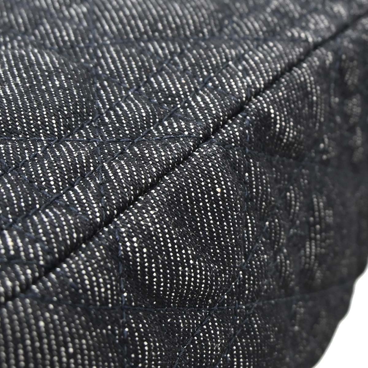 Dior Christian Dior Vintage Lady Dior Bag Cannage Quilt Denim Medium Zwart