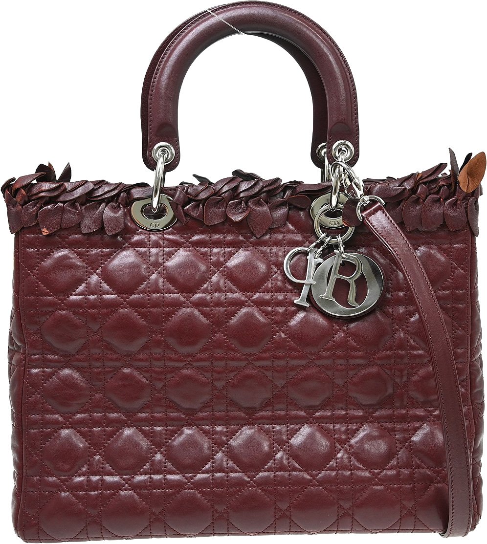Dior Christian Dior Lady Dior Bow Cannage Quilt Lambskin Medium Divers