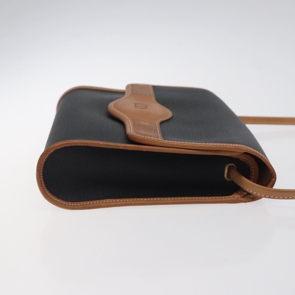 Dior Christian Dior Vintage CD Flap Canvas Zwart