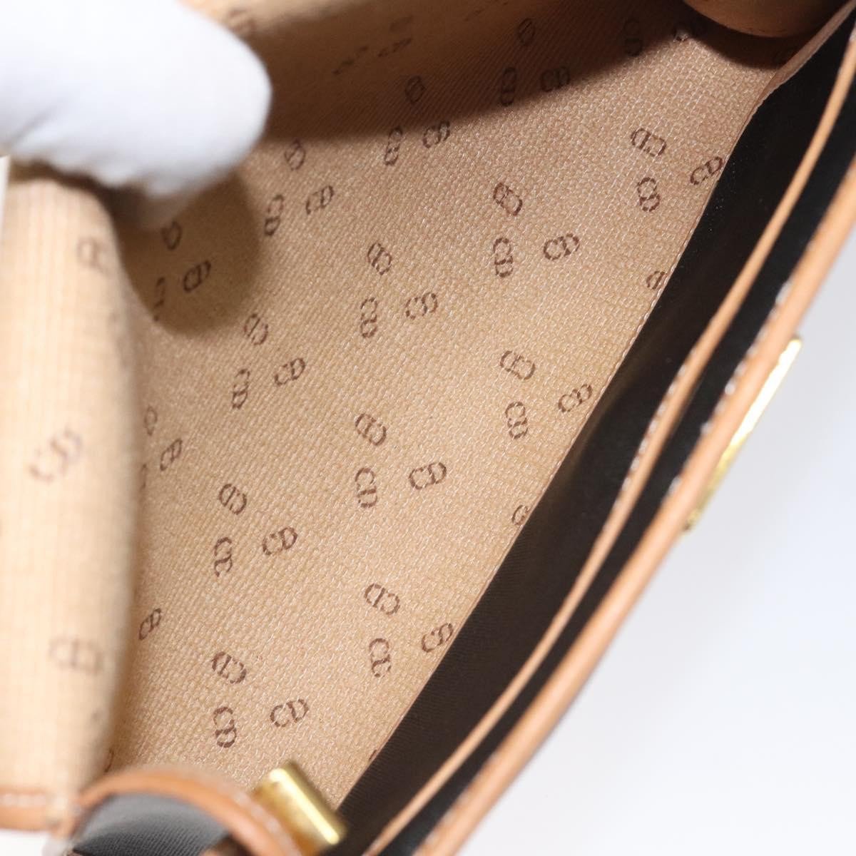 Dior Christian Dior Vintage CD Flap Canvas Zwart