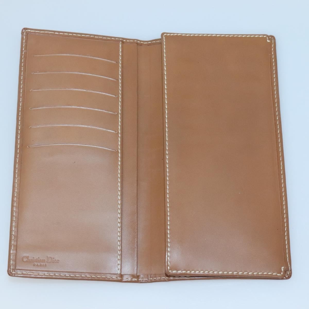 Dior Christian Dior Trotter French Wallet Diorissimo Canvas Groen