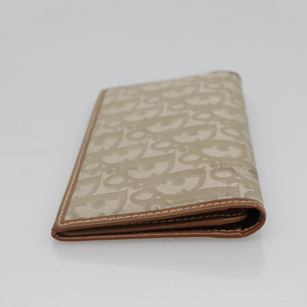 Dior Christian Dior Trotter French Wallet Diorissimo Canvas Groen