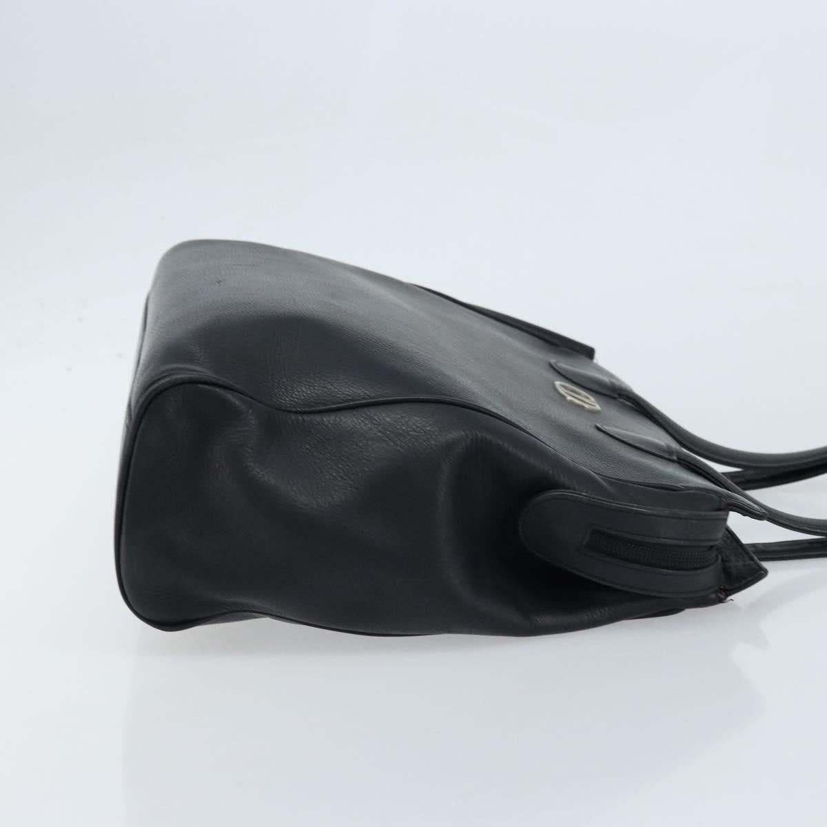 Dior Christian Dior Vintage CD Handle Tote Leather Zwart