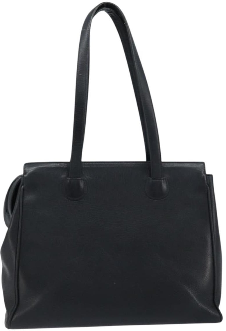 Dior Christian Dior Vintage CD Handle Tote Leather Zwart