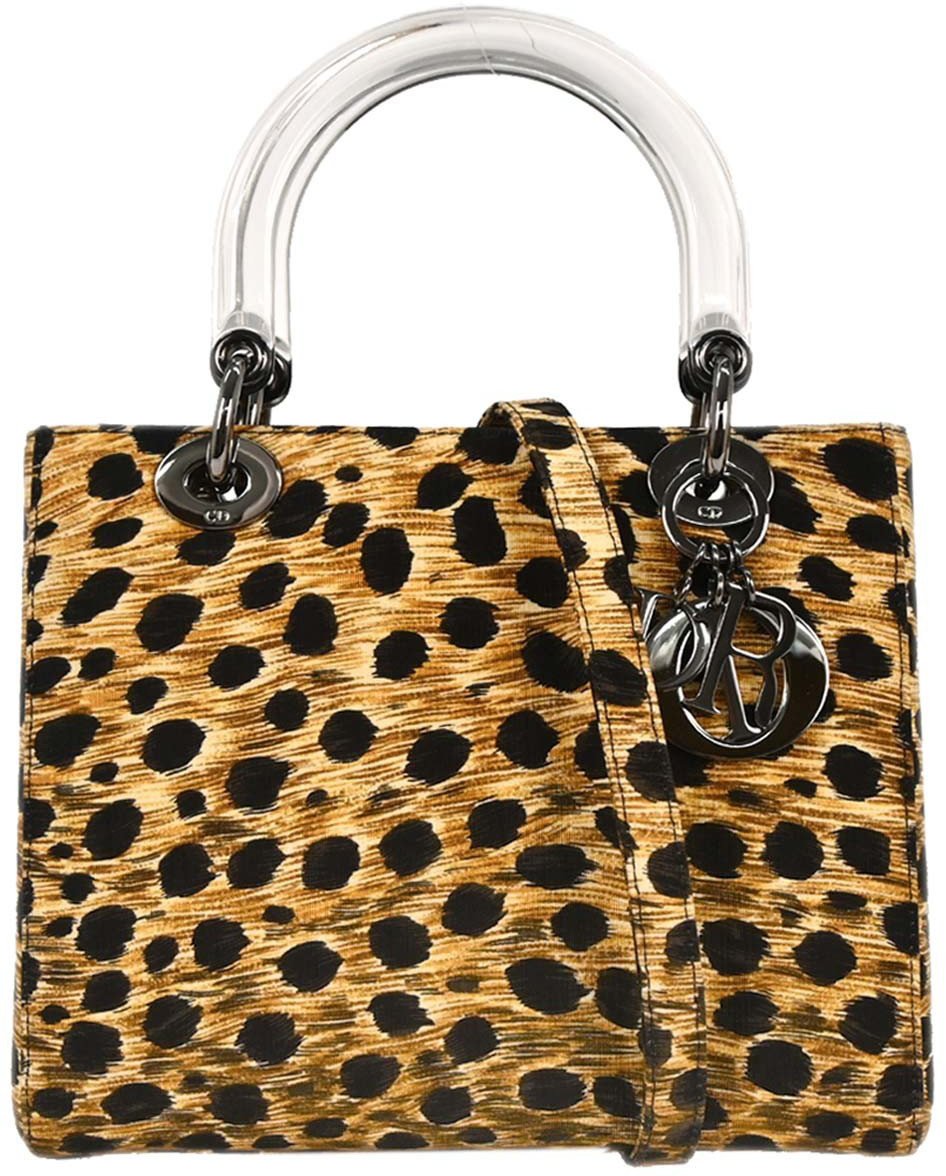 Dior Christian Dior Vintage Lady Dior Bag Printed Canvas Medium Divers