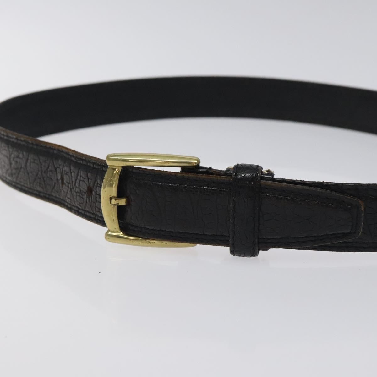 Dior Christian Dior Vintage Oversized Belt Metal and Leather Zwart