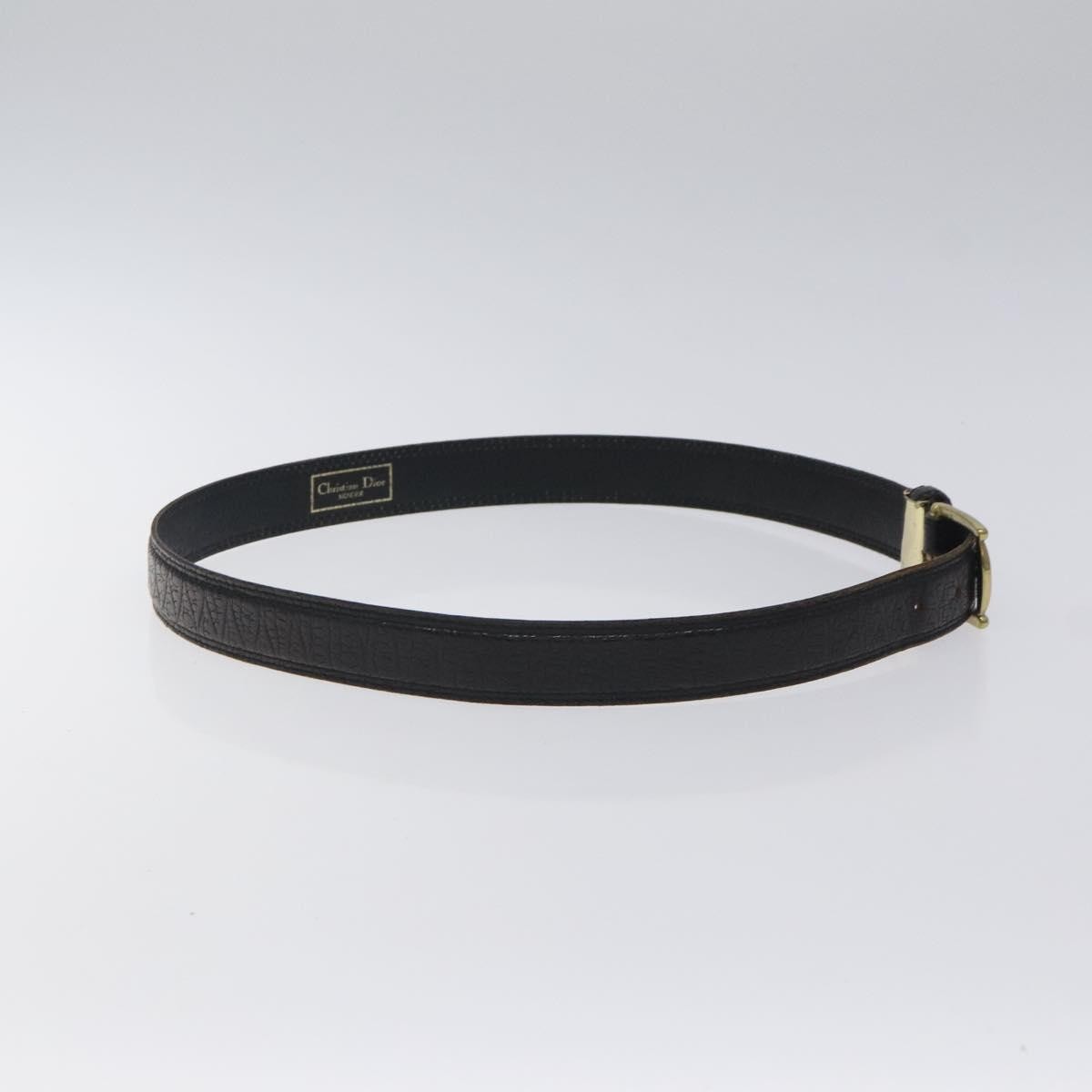Dior Christian Dior Vintage Oversized Belt Metal and Leather Zwart