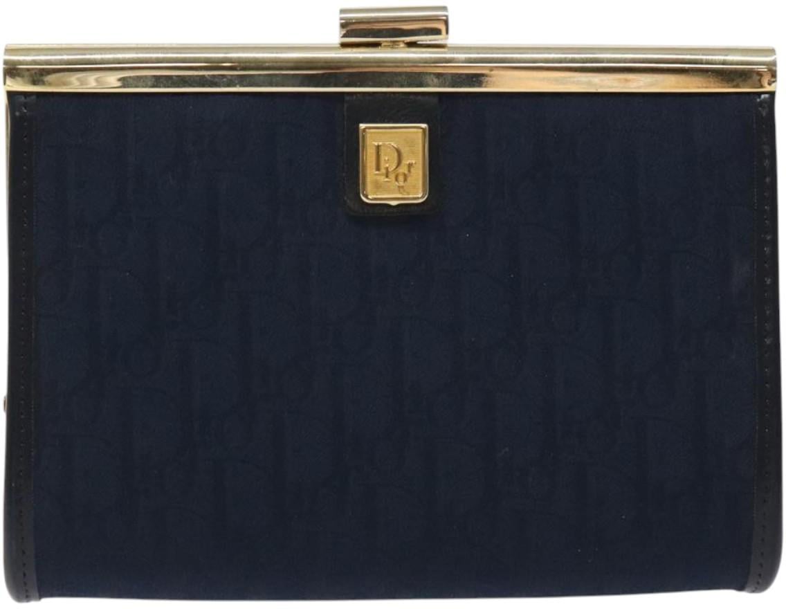 Dior Christian Dior Trotter pouch Canvas small Navy