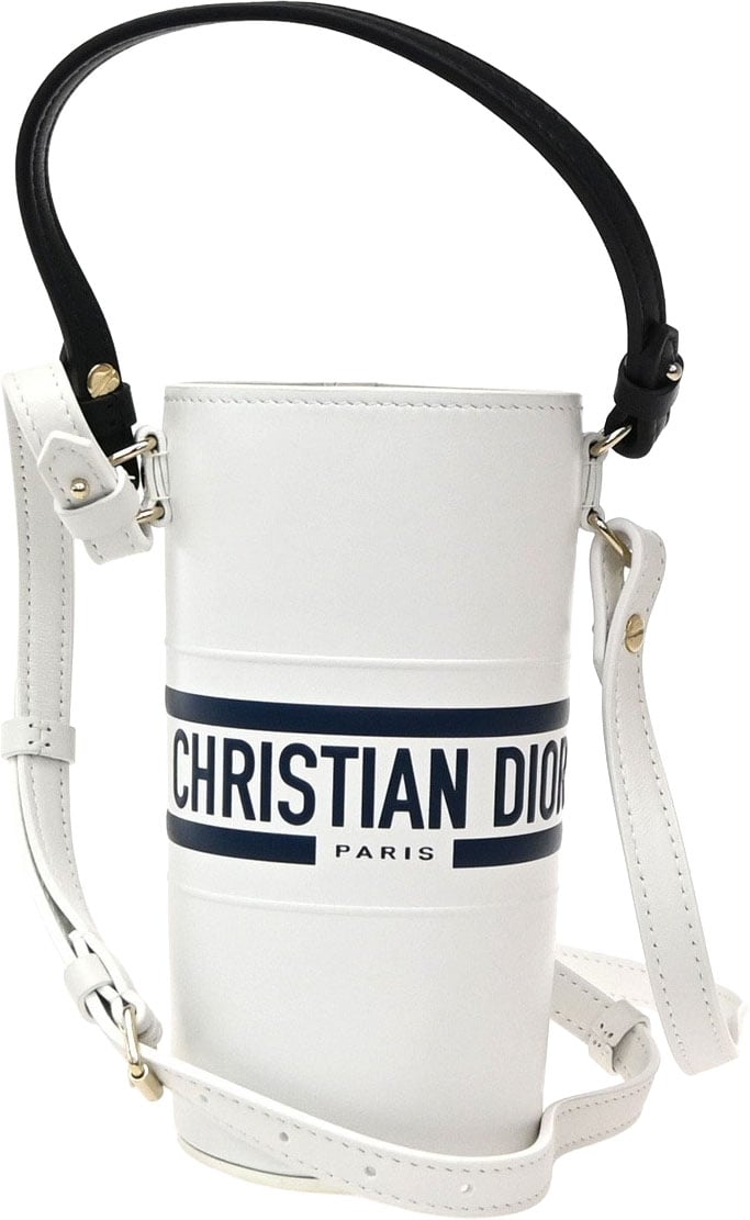 Dior Christian Dior Vibe Bottle Holder Bag Printed Leather Wit
