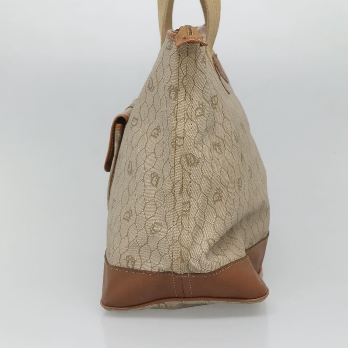 Dior Christian Dior Front Pocket Convertible Tote Canvas Beige
