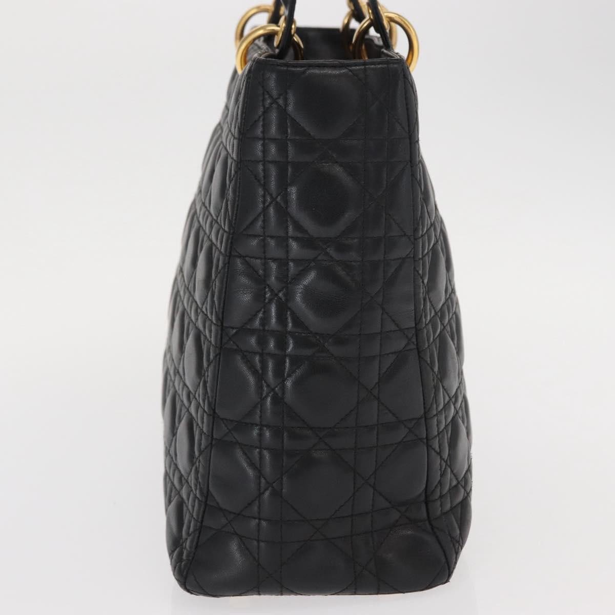 Dior Christian Dior Lady Dior Bag Leather Large Zwart