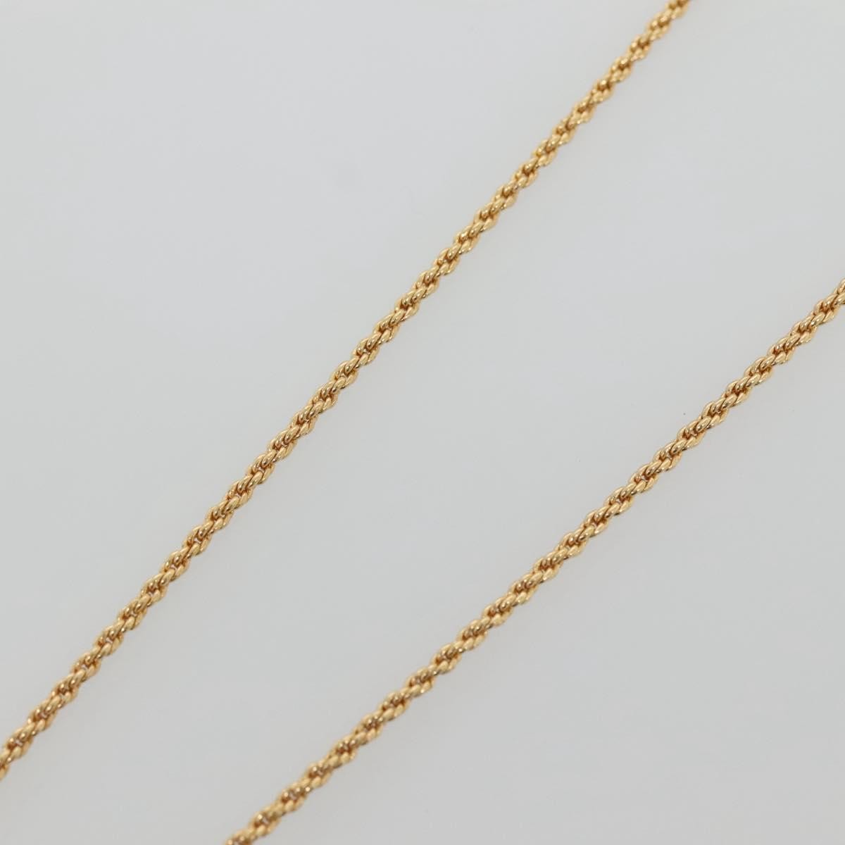 Dior Christian Dior Logo Flower Necklace Metal Goud