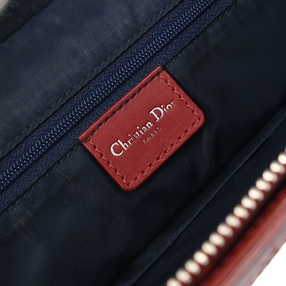 Dior Christian Dior Vintage Trotter Zip Tote Diorissimo Canvas Medium Navy