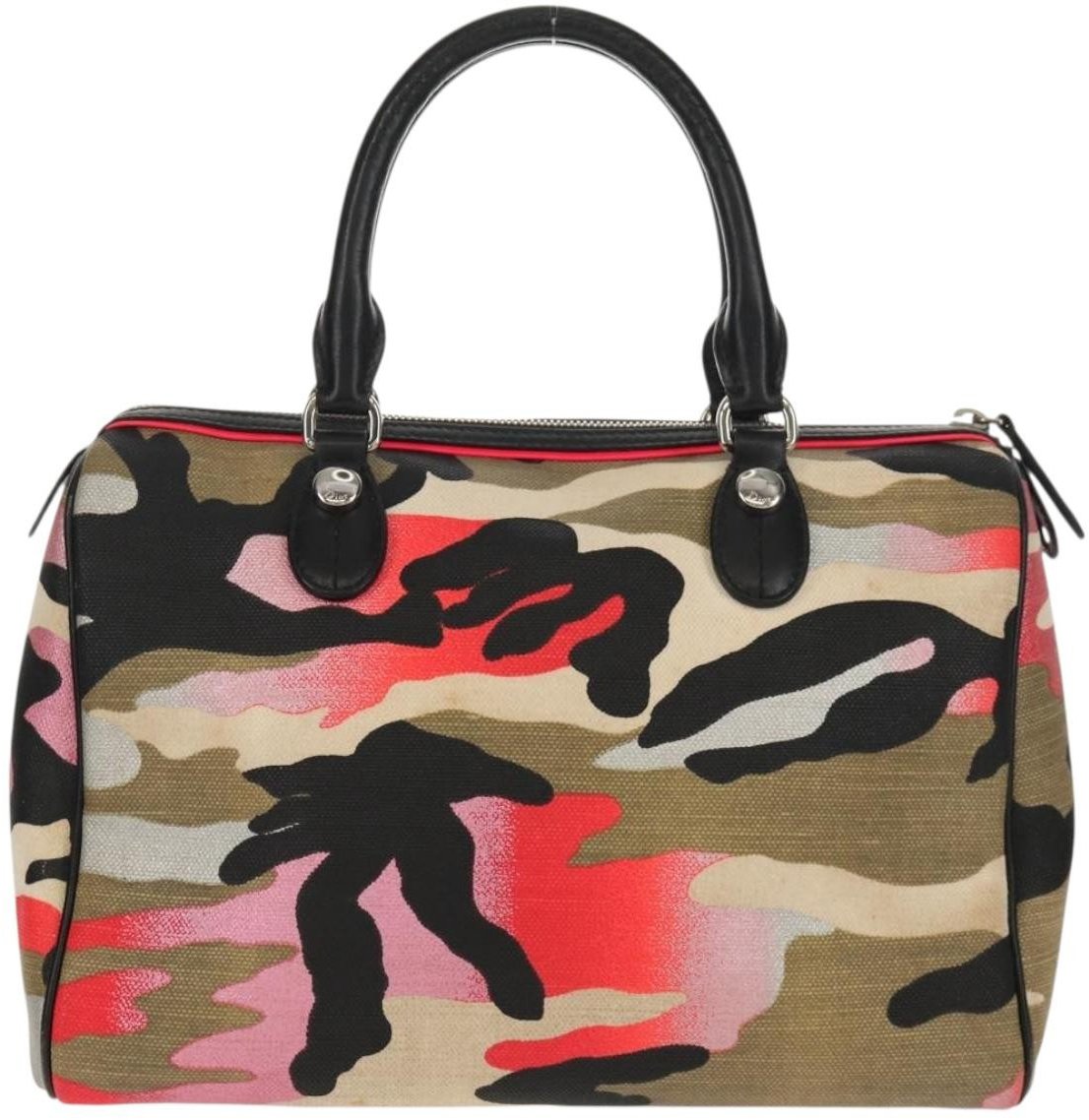 Dior Christian Dior Polochon Satchel Limited Edition Anselm Reyle Camouflage Canvas Medium Divers