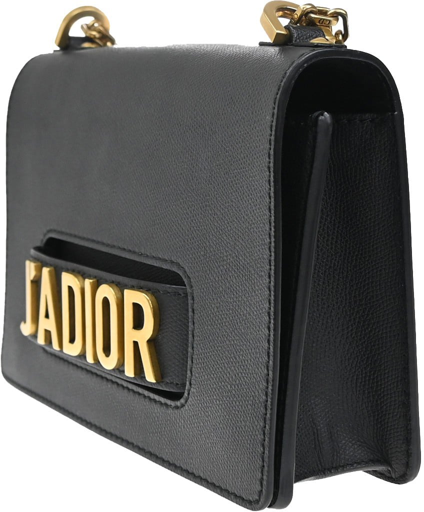 Dior Christian Dior J'Adior Flap Bag Leather Medium Zwart