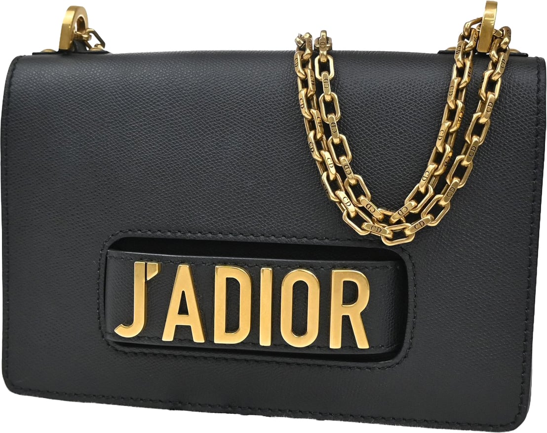 Dior Christian Dior J'Adior Flap Bag Leather Medium Zwart
