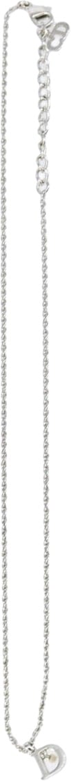 Dior Christian Dior D logo Pendant Necklace Metal Zilver