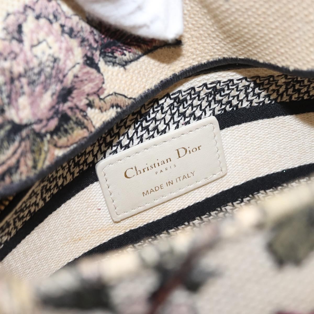 Dior Christian Dior Lady D-Lite Bag Embroidered Canvas Medium Divers