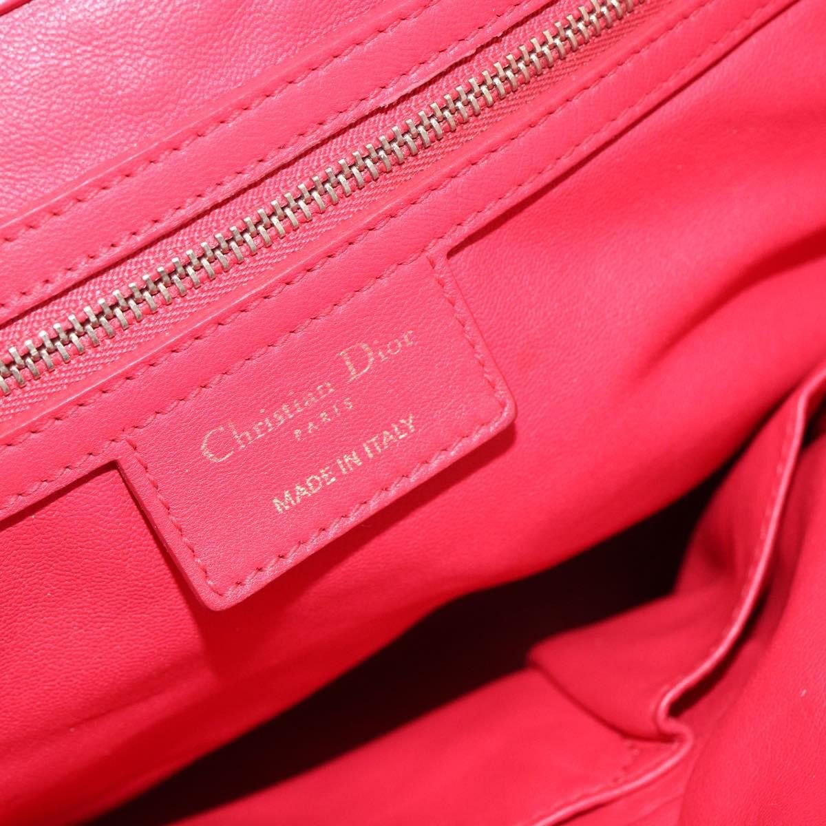 Dior Christian Dior Delices Tote Cannage Quilt Leather Medium Rood