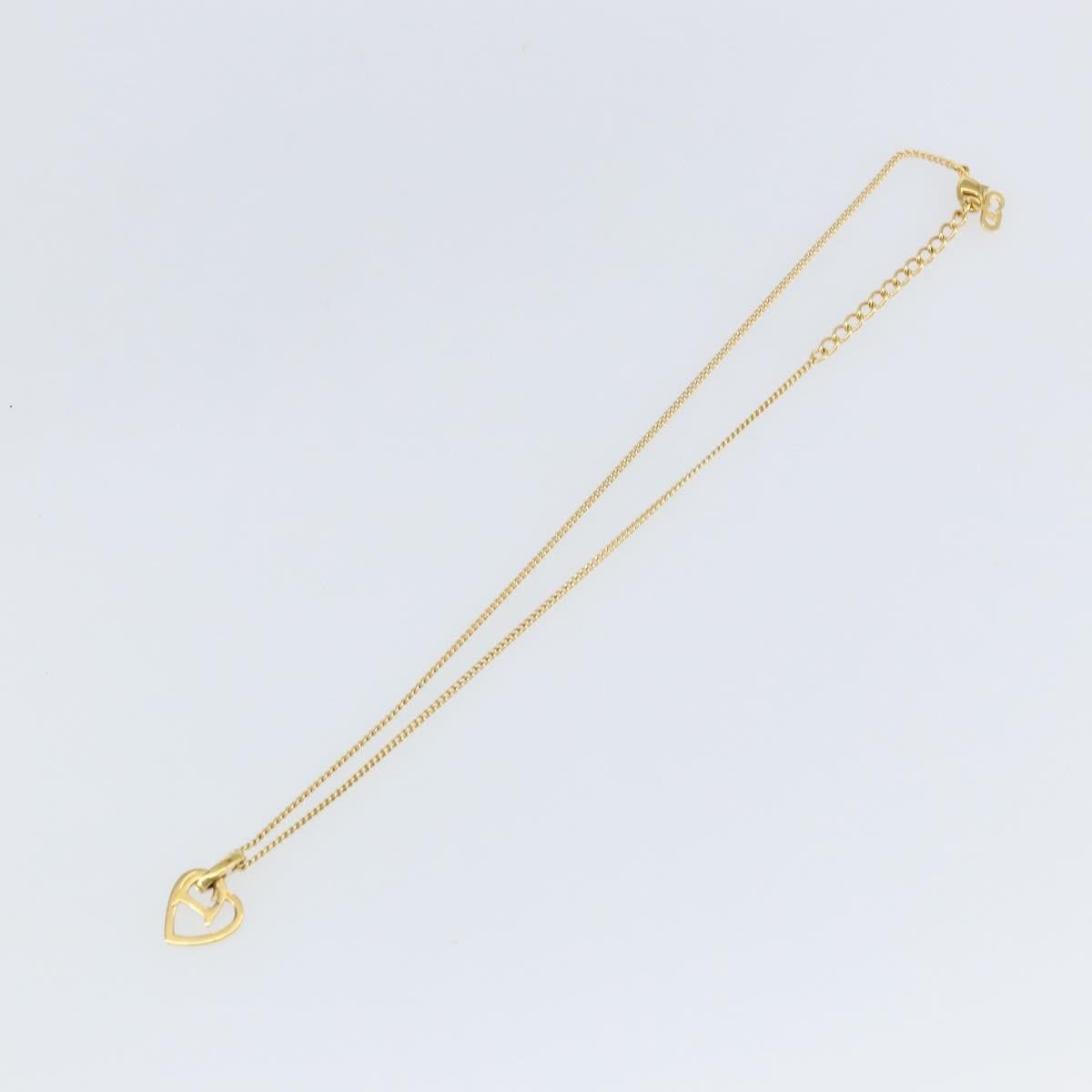 Dior Christian Dior CD Heart Necklace Metal Goud