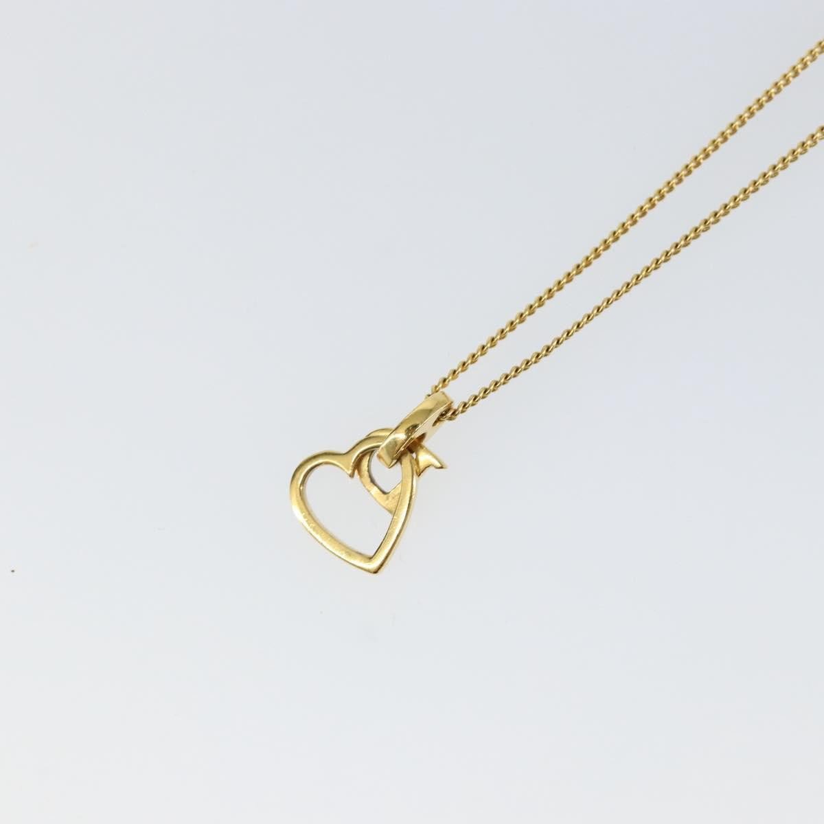 Dior Christian Dior CD Heart Necklace Metal Goud