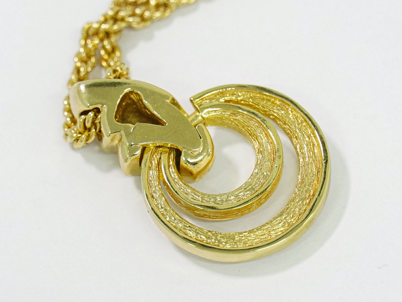 Dior Christian Dior Vintage Collar Necklace Metal with Crystals Goud