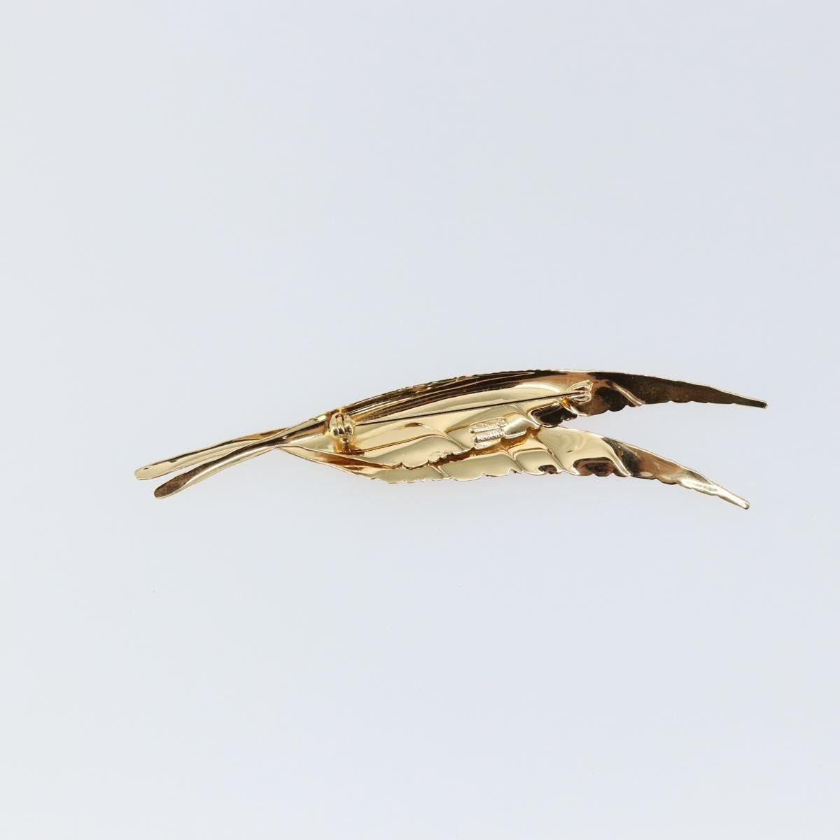 Dior Christian Dior Vintage feather Metal Goud