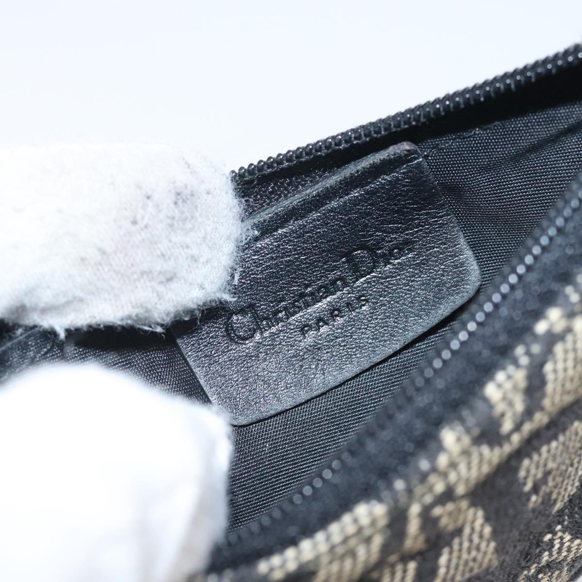 Dior Christian Dior Saddle coin purse Trotter canvas Zwart