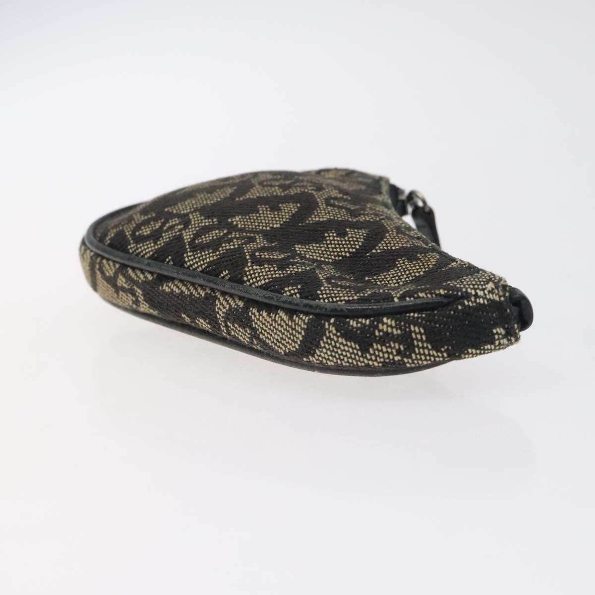 Dior Christian Dior Saddle coin purse Trotter canvas Zwart