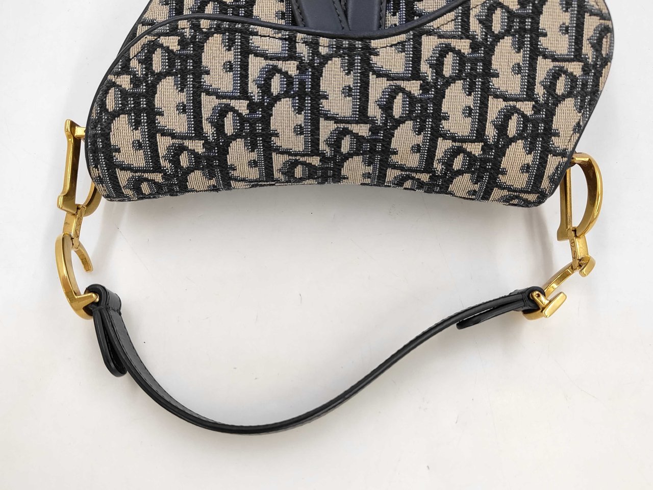 Dior Christian Dior Saddle Oblique Canvas Mini Beige
