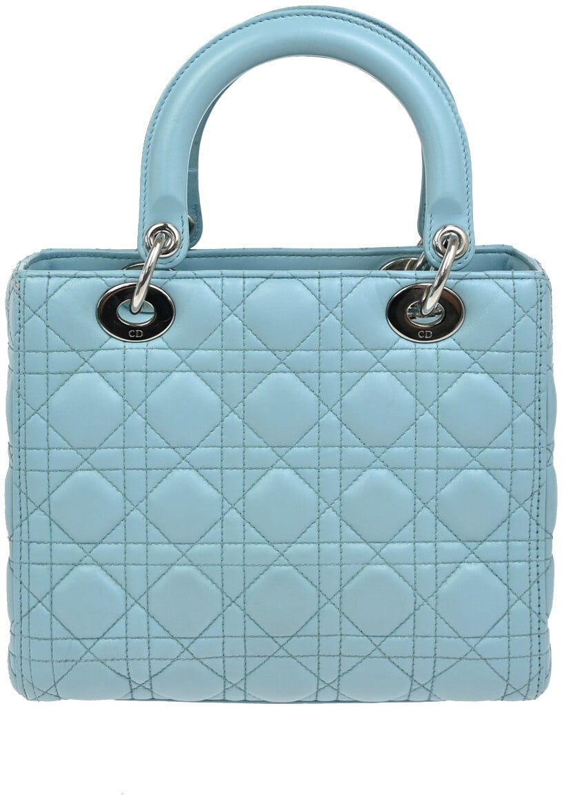 Dior Christian Dior Lady Dior Bag Leather Mini Blauw