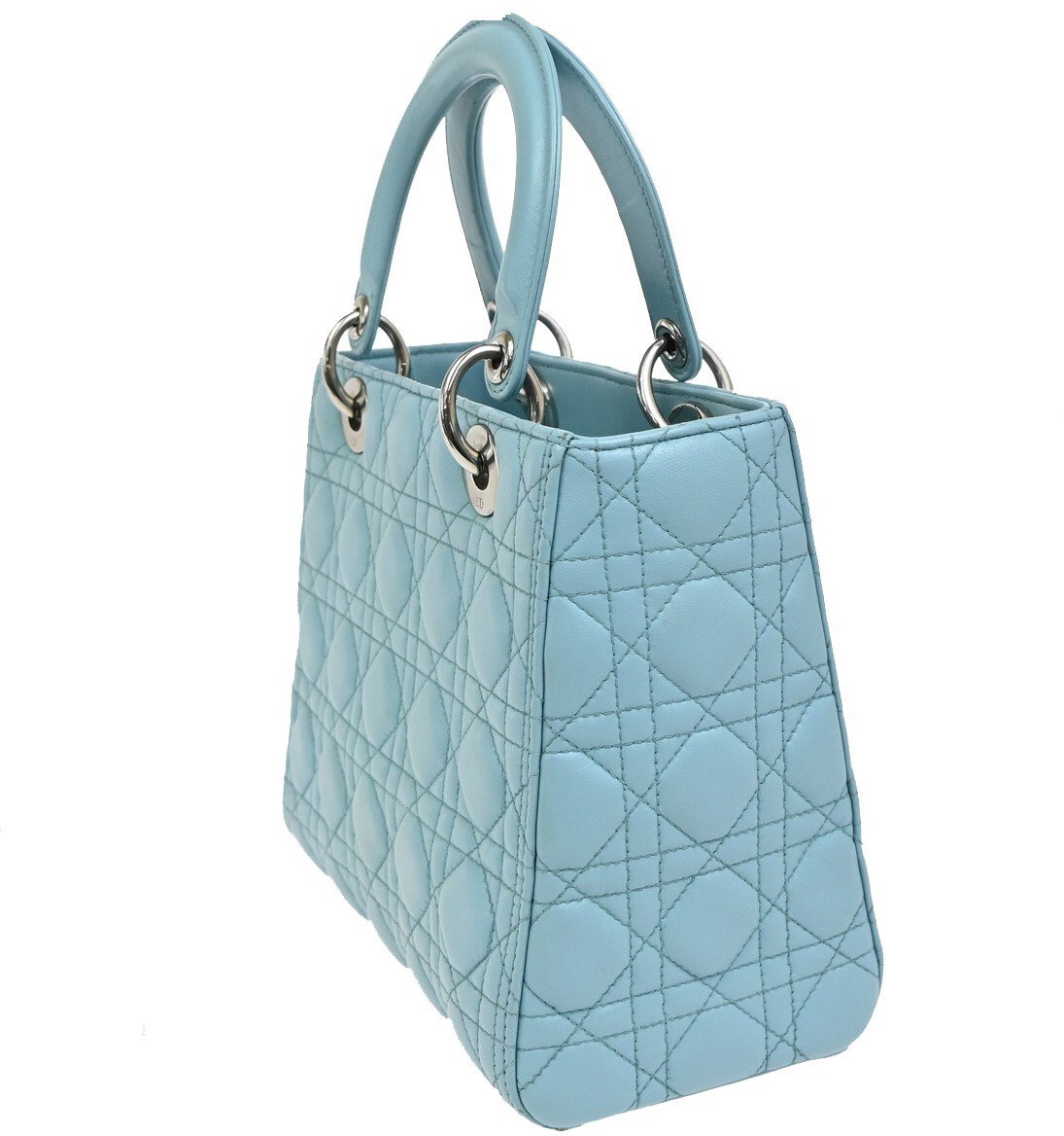 Dior Christian Dior Lady Dior Bag Leather Mini Blauw