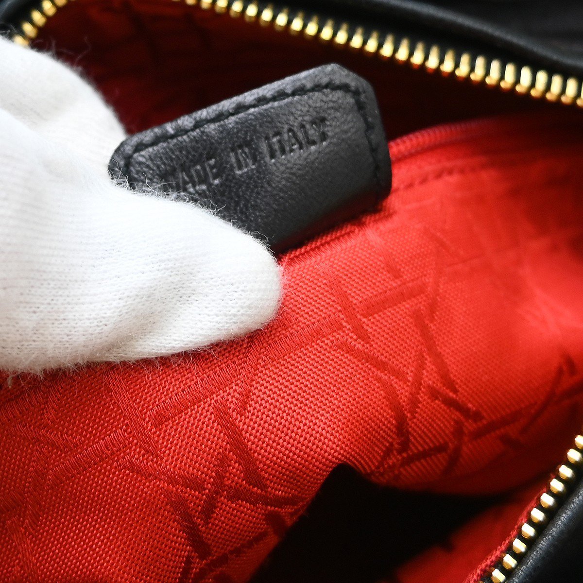 Dior Christian Dior Lady Dior Cannage Quilt Lambskin Mini Zwart