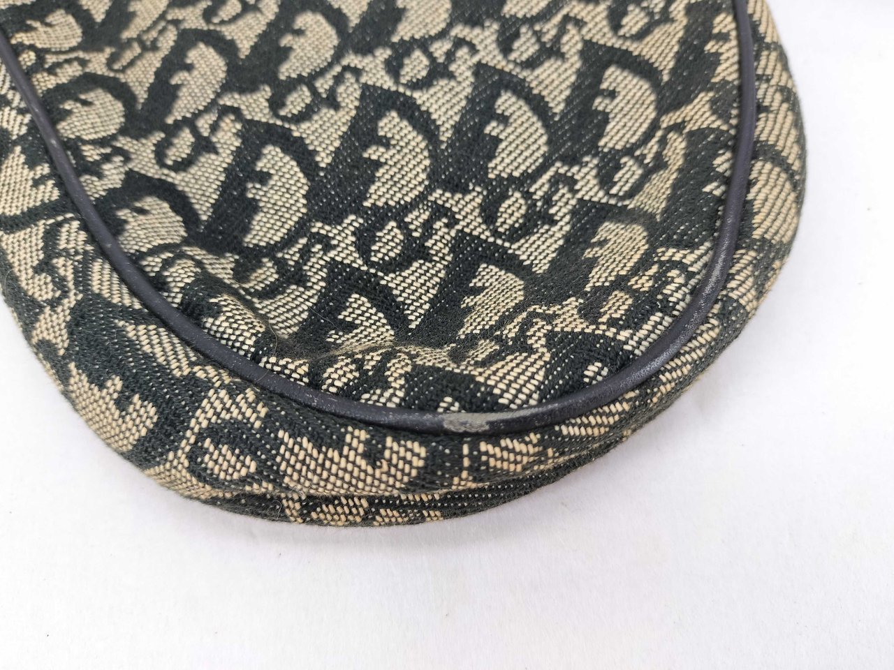 Dior Christian Dior Vintage Saddle Diorissimo Canvas Mini Beige