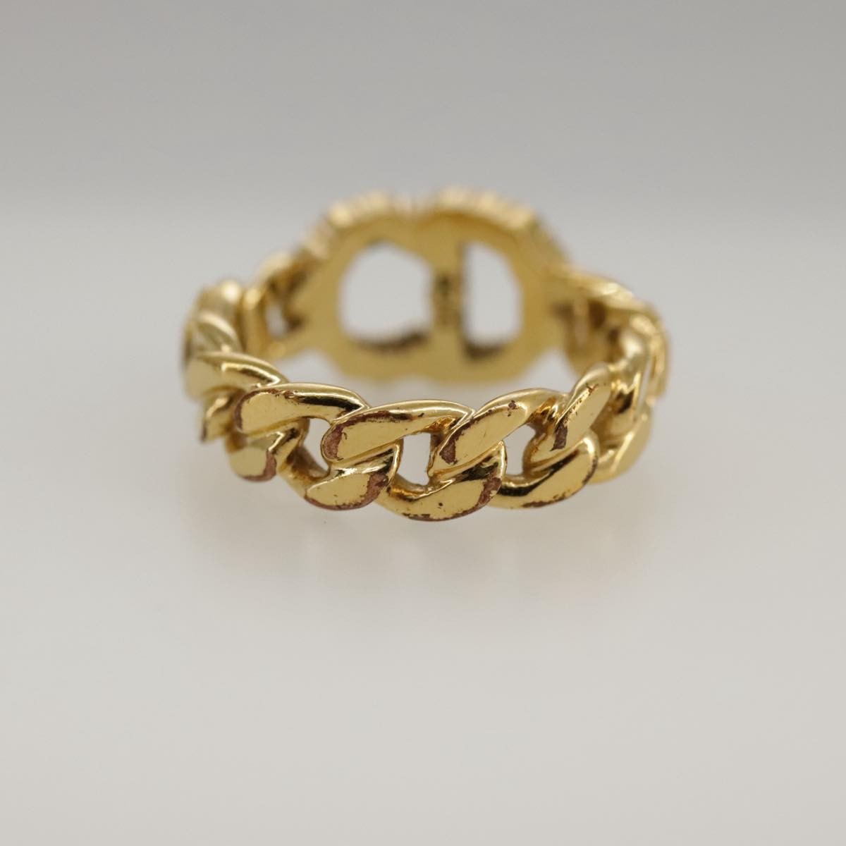 Dior Christian Dior CD ring Metal and Crystals Goud