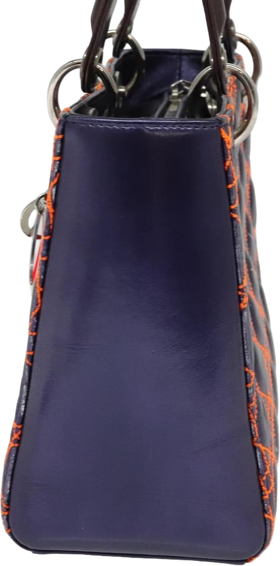Dior Christian Dior Lady Dior Bag Anselm Reyle Cannage Quilt Leather Medium Paars