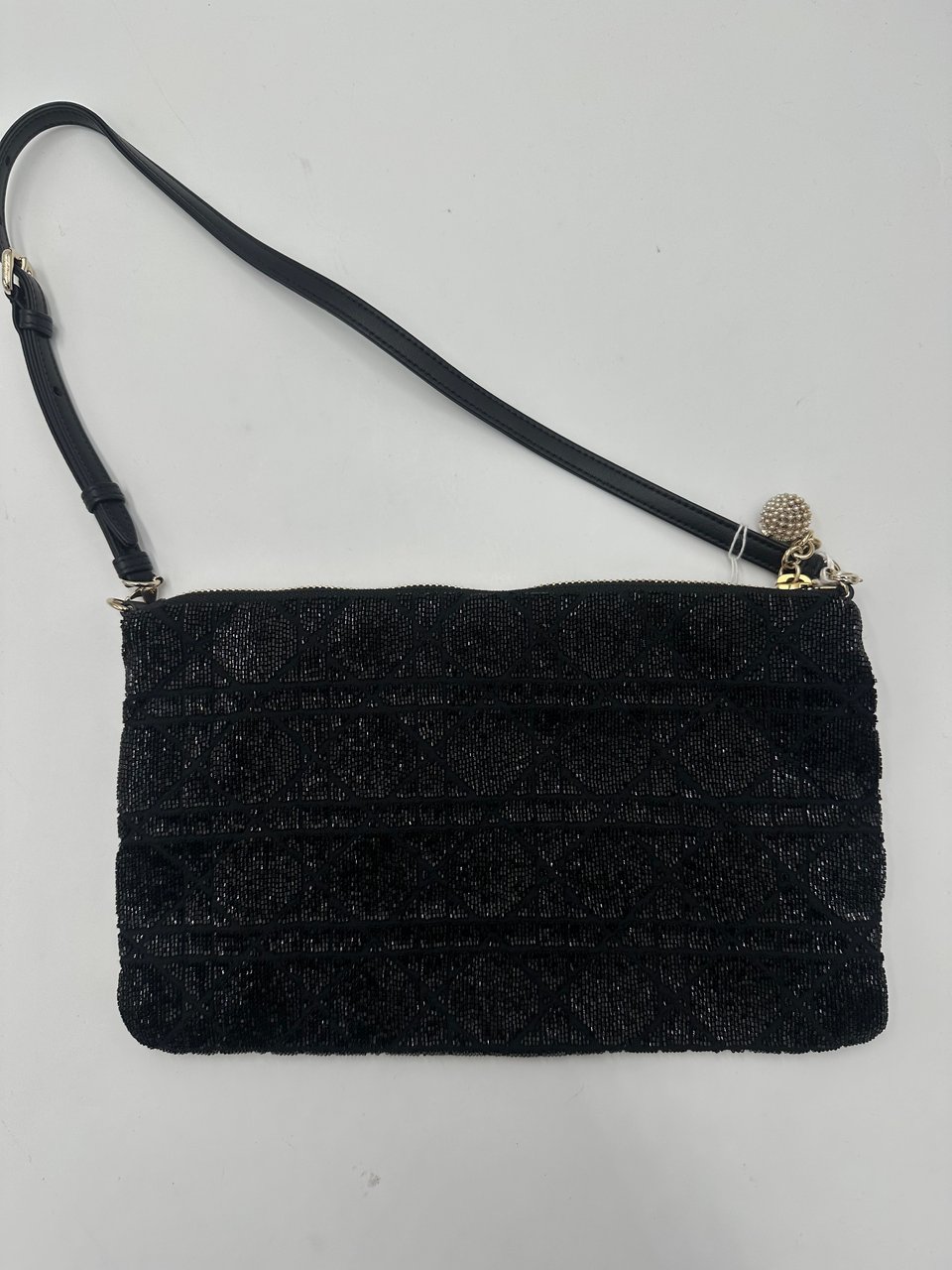 Dior Christian Dior black cannage Bead Embroidery PM Roze