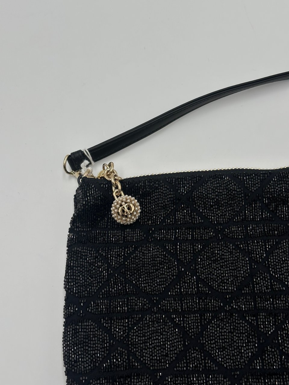 Dior Christian Dior black cannage Bead Embroidery PM Roze