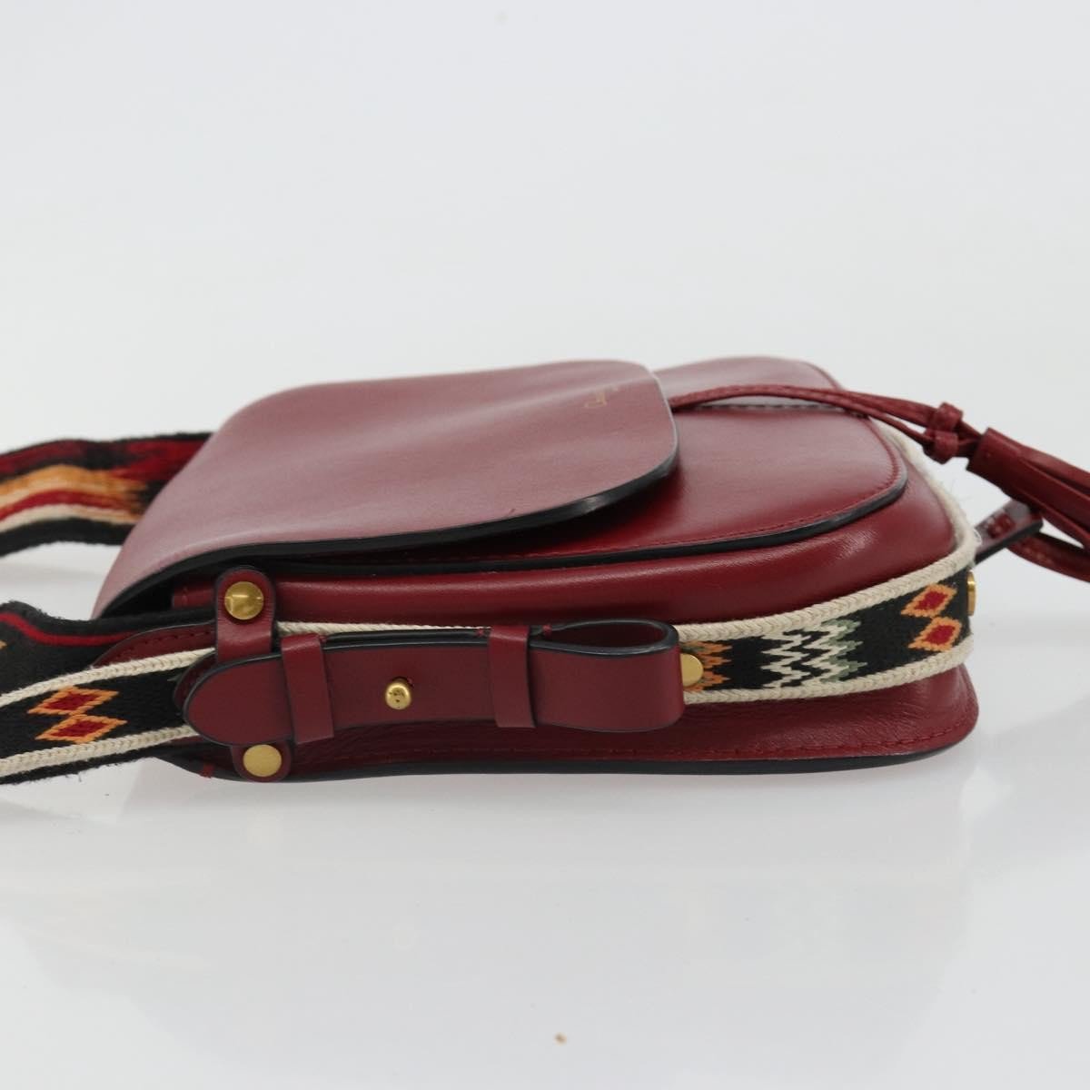 Dior Christian Dior Diorodeo Flap Bag Leather Rood