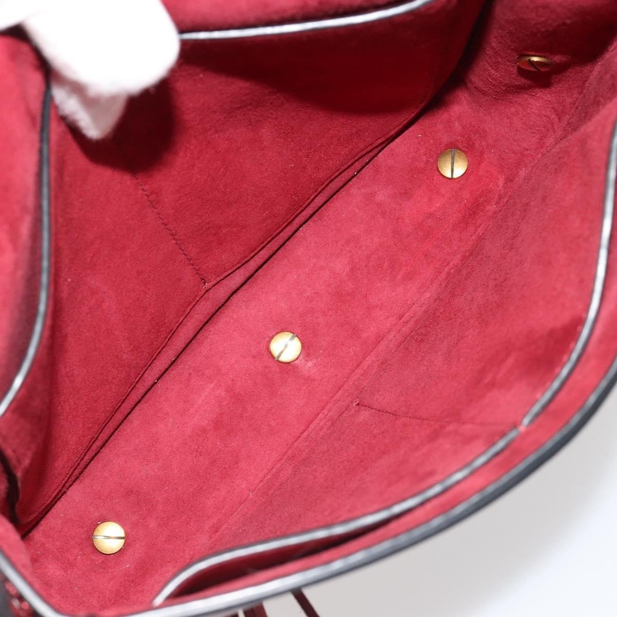 Dior Christian Dior Diorodeo Flap Bag Leather Rood