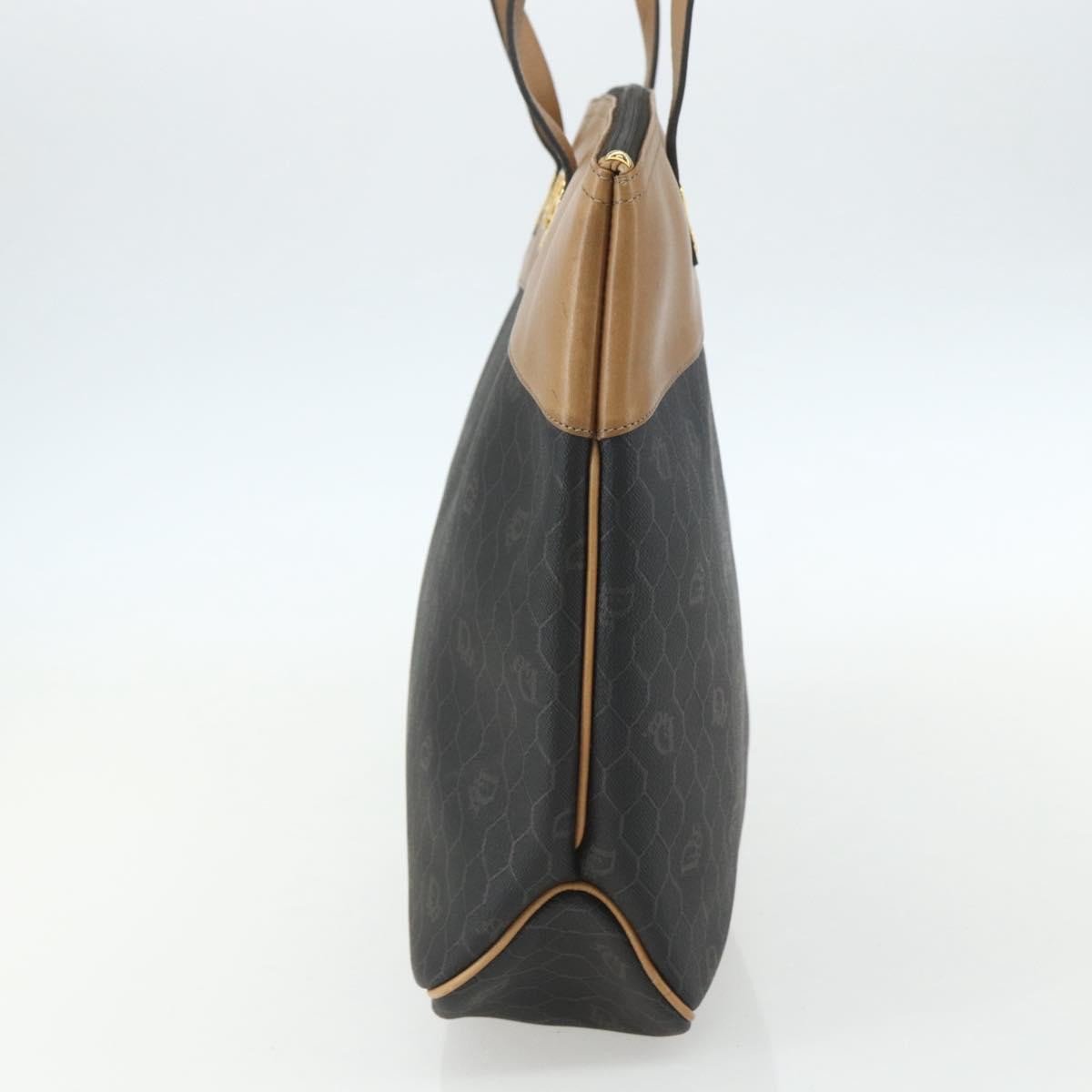 Dior Christian Dior Vintage Honeycomb Tote Bag Canvas Zwart