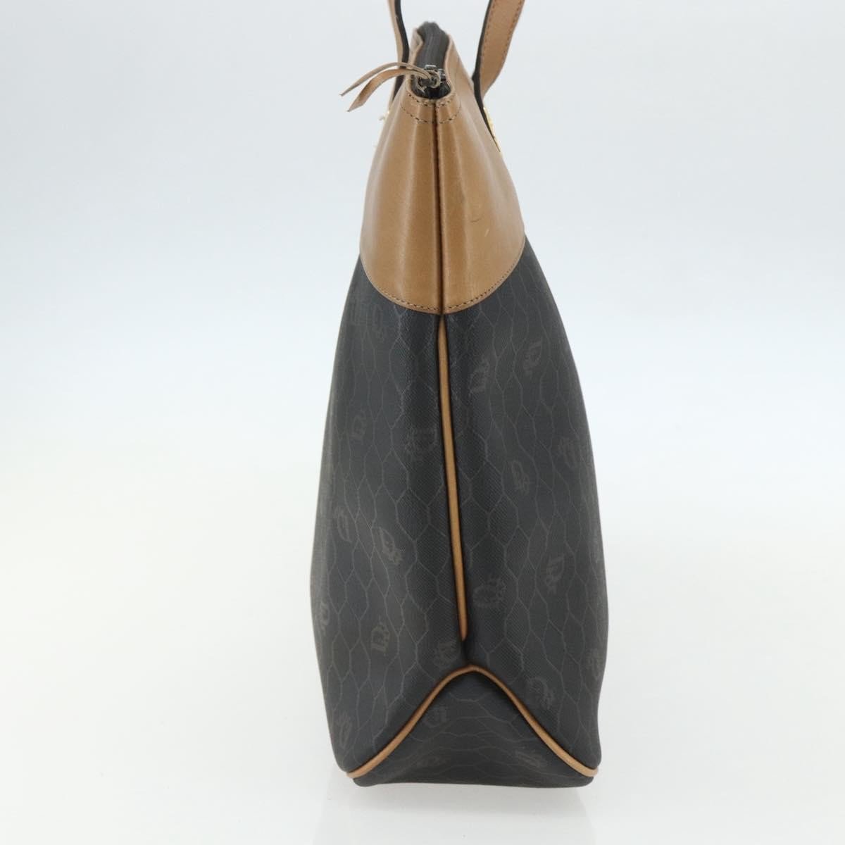 Dior Christian Dior Vintage Honeycomb Tote Bag Canvas Zwart