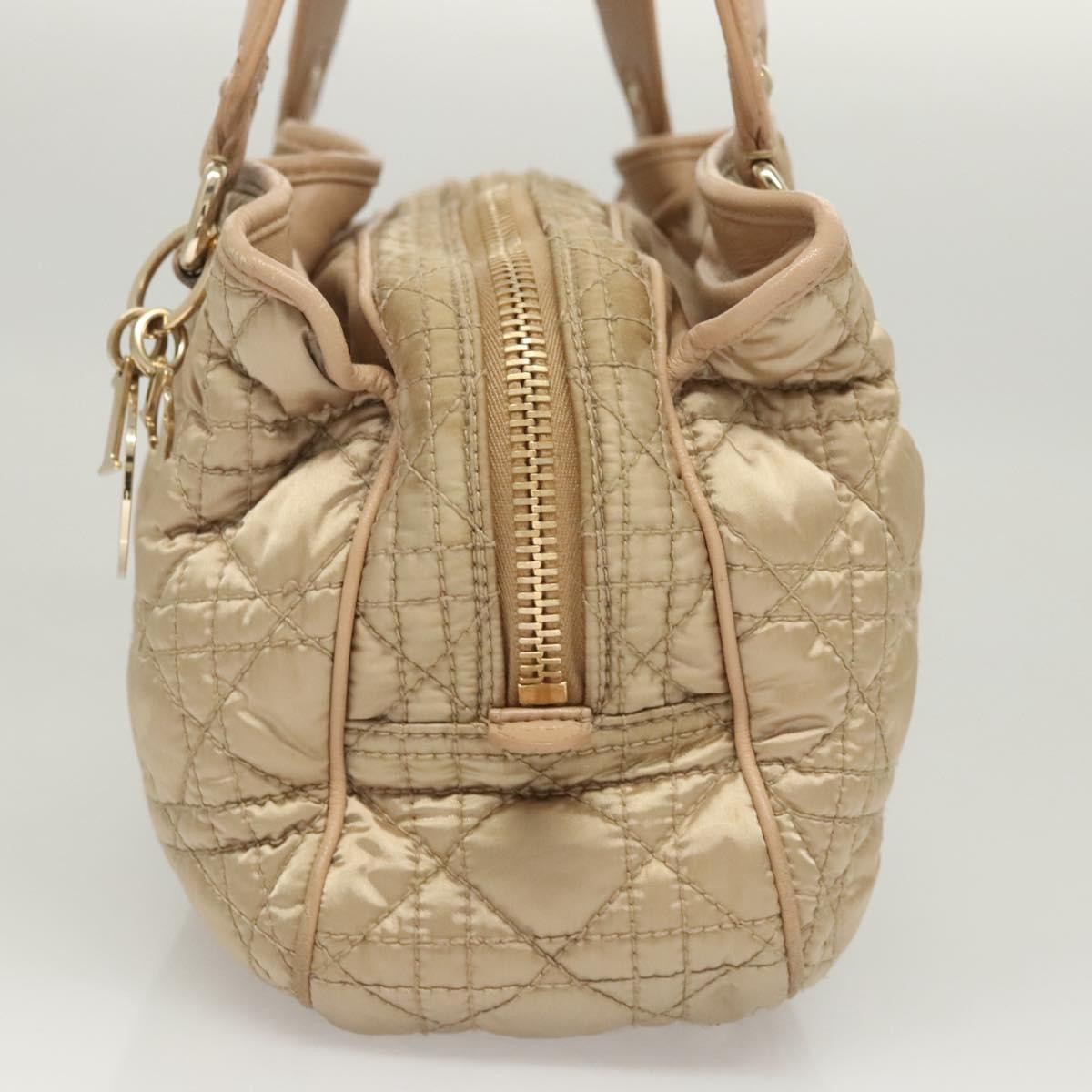 Dior Christian Dior Charming Tote Cannage Quilt Nylon Beige